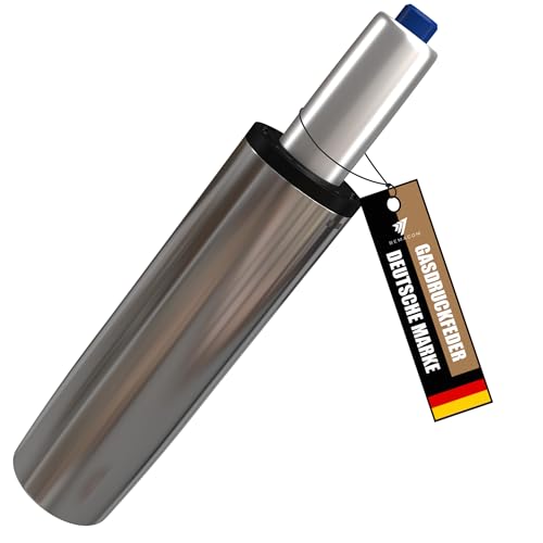 Bemacom Gasdruckfeder Bürostuhl Gasdruckdämpfer belastbar bis 200kg - Druckfeder Gasfeder Gaslift für Bürostuhl, Drehstuhl, Hocker, Barhocker, Chefsessel - 290-690mm Länge (430 mm Gesamtlänge Chrom) von Bemacom