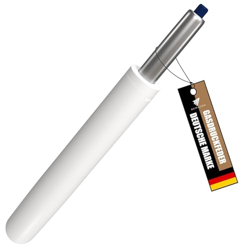 Gasdruckfeder Bürostuhl extra lang Gasdruckdämpfer belastbar bis 200kg - Druckfeder Gasfeder Gaslift für Bürostuhl, Drehstuhl, Hocker, Barhocker, Chefsessel - 290-690mm Länge 730 mm Gesamtlänge Weiß von Bemacom