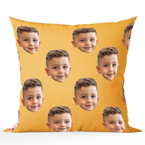 Bemaystar Kissen Personalisiert-Kissen mit Foto Bedrucken Lassen, Personalisierte Geschenke Fotogeschenke (Gesichts-Motiv, 35 cm) von Bemaystar