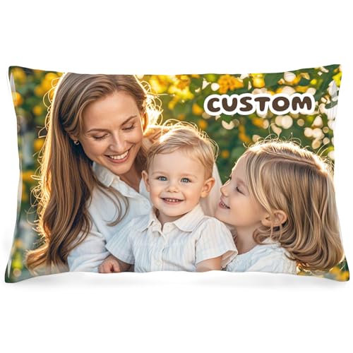 Bemaystar Kissen Personalisiert-Kissenbezug Mit Foto Bedrucken Lassen, Fotogeschenke Kissenbezug Mit Einseitigem Foto, Personalisierte Geschenke (50x76) von Bemaystar