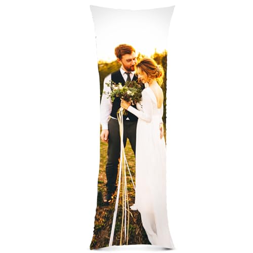 Bemaystar Kissen mit Foto Bedrucken Lassen - Personalisiertes Kissen, Kissenbezug personalisierbar mit Foto und Wunschtext, mit Foto individuell Bedruckt Fotokissenbezug von Bemaystar