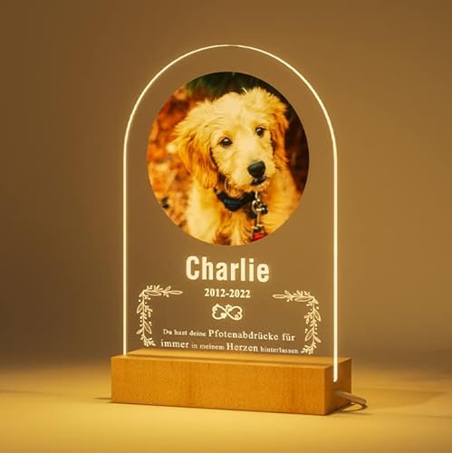 Bemaystar Personalisiert Gedenktafel für Haustiere Gedenkstein für Hunde mit Bild Gedenkstätten Hunde-Bilderrahmen für Katze und andere Haustiere Tiere Haustier-Hund-Gedenk Geschenke Foto Nachtlampe Bemaystar Personalisiert Gedenktafel für Haustiere Gedenkstein für Hunde mit Bild Gedenkstätten Hunde-Bilderrahmen für Katze und andere Haustiere Tiere Haustier-Hund-Gedenk Geschenke Foto Nachtlampe von Bemaystar