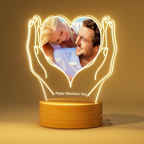 Bemaystar Personalisierte Geschenke Lampe mit Foto - Couple Geschenke Valentinstag für Ihn & Sie, Jahrestag Geschenk Partner Freund Freundin - Liebe von Bemaystar