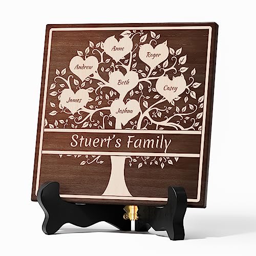 Bemaystar Personalisierter Stammbaum Massivholz -Holzherz Gravur Geschenke, Besten Personalisierte Geschenke-Deko Holz Herz mit Individuellem Namen-Muttertagsgeschenk & Vatertagsgeschenk,20*20-7 Bemaystar Personalisierter Stammbaum Massivholz -Holzherz Gravur Geschenke, Besten Personalisierte Geschenke-Deko Holz Herz mit Individuellem Namen-Muttertagsgeschenk & Vatertagsgeschenk,20*20-7 von Bemaystar
