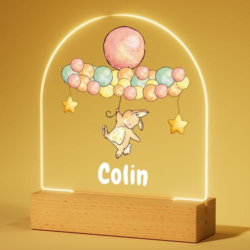Bemaystar Personalisiertes Nachtlicht Baby – Kaninchen Nachtlicht,Nachttischlampe mit Namen, Geschenk zur Geburt Junge,Taufgeschenke für Mädchen, Personalisierte Geschenke Kinder Bemaystar Personalisiertes Nachtlicht Baby – Kaninchen Nachtlicht,Nachttischlampe mit Namen, Geschenk zur Geburt Junge,Taufgeschenke für Mädchen, Personalisierte Geschenke Kinder von Bemaystar
