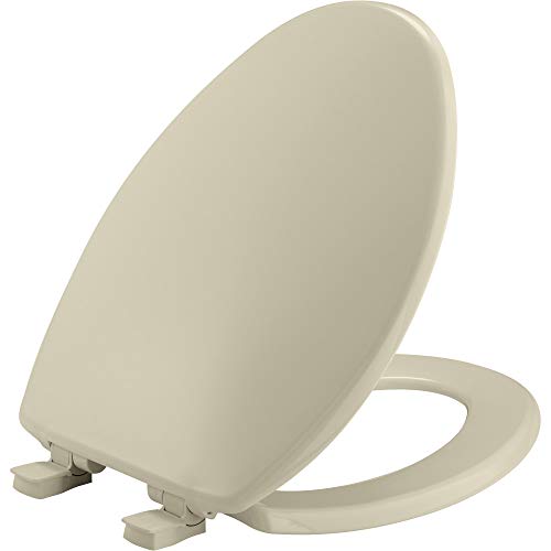 Bemis 7300SLEC Toilettensitz, sanft schließend, leicht zu reinigende Scharniere, robust, hergestellt in den USA, länglich, Beige von Bemis