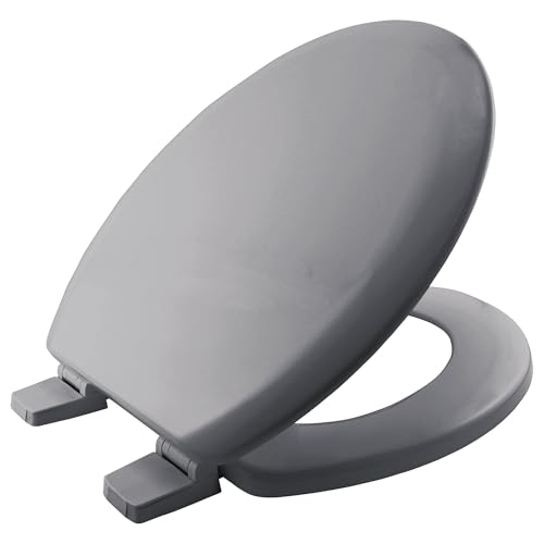 Bemis Chicago STA-TITE 5001AR, Toilettensitz, aus Formholz, mit Kunststoff-Scharnieren, Farbe Grau (Whisper Grey) von Bemis