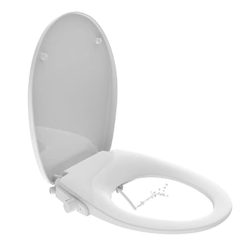 Bemis Pure Clean® Bidet Toilettenaufsatz, Dusch-WC mit einstellbaren Sprühleitungen | Japanische Toilette | Bidet Einsatz für Toilette mit Absenkautomatik | Selbstreinigend Duschköpfe von Bemis