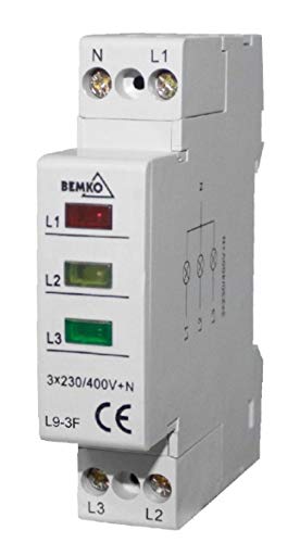 BEMKO L9 L9-3F Kontrollleuchten 3, 1.8 W, Leuchtmelder 1 Phase Gelb von Bemko