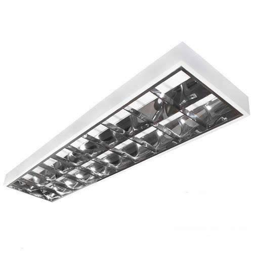 Bemko LED Rasterleuchte 2x120cm T8 Anbau Bürolampe, Weiß, 12W, 1 Stück von Bemko