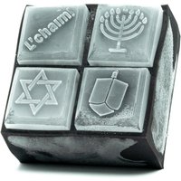 Chanukka-Eiswürfelbehälter | Whisky-Rocks Mit Chanukah-Motiven Weihnachtsgeschenk, Chanukka-Geschenk von Siligrams