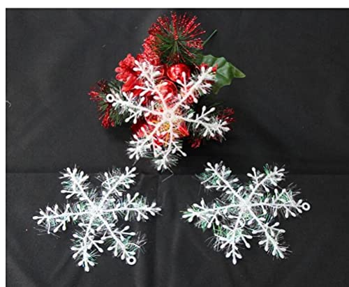 30 Stücke Weiße Schneeflocken Dekorationen Schneeflocken Winter Schneeflocken Verzierungen Weihnachtsbaum Fenster Türinnere Hängende Ornamente 11 cm von Bemvp