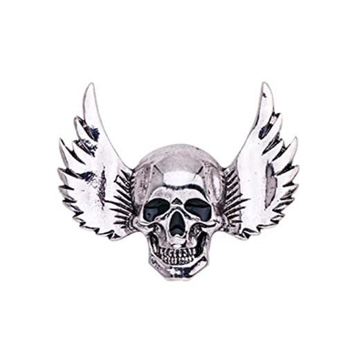 Bemvp 3D Geflügelter Schädel Revers Pin Simple Skull Halloween Pins Abend Party Kostüm Brosche Pin von Bemvp