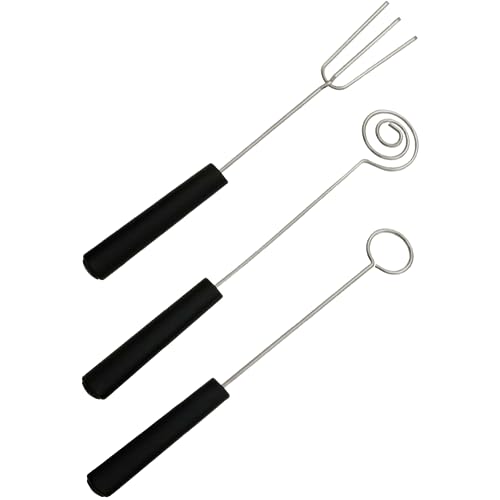 Bemvp 3pcs Candy Diping -Werkzeuge Schokoladen Dip -Gabel Löffel Set Culinary Decorating Spoons Chefkoch Art Bleistift Für Handgefertigte Pralinen Fondue Käse von Bemvp