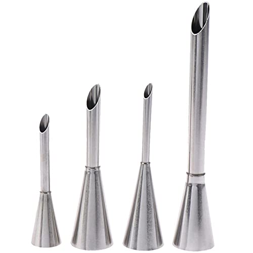 Bemvp 4 Stücke Essen Grad Edelstahl Eclair Puff Düsen Cupcake Füllung Tube Gebäck Spritze Creme Piping Tipps Kitchen Werkzeuge von Bemvp