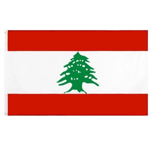 Bemvp Flagge Der Republik Libanon, 90 X 150 cm, Doppelseitige Libanon-nationalflagge Für Garten, Terrasse, Rasen, Heimdekoration Im Freien von Bemvp