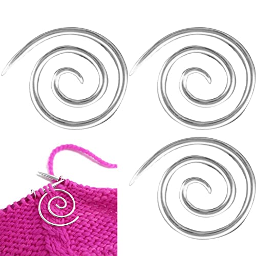 Metall -spiralkabel -strick -nadel 3pcs Kreisförmige Strick -nadel -handgefertigte Schalstift Garnfadenwebwerkzeuge von Bemvp