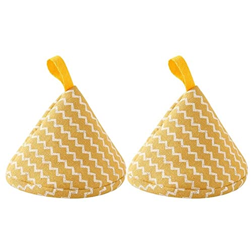 Bemvp Mini -ofenhandschuhe 2 Stück Wärmedämmung Topfhalter Dreieck Baumwollküche Schnitthuhn Fingerschutz Zum Kochen Zum Kochen von Bemvp