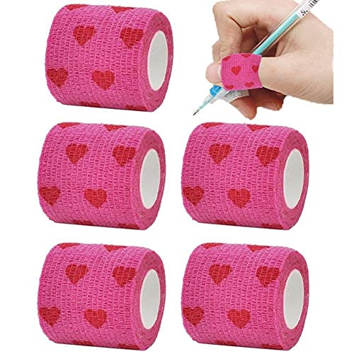 Bemvp Selbstklebende Wrap Bandagen 5-Pack Herz Gedruckt Erste Hilfe Band Elastisches Wrap Tape Für Sportliche Sport Schreibgeräte Bemvp Selbstklebende Wrap Bandagen 5-Pack Herz Gedruckt Erste Hilfe Band Elastisches Wrap Tape Für Sportliche Sport Schreibgeräte von Bemvp