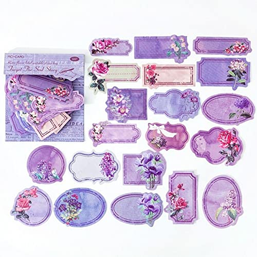 Bemvp Selbstkleber Schreibwarenaufkleber 60pcs Vintage Scrapbook Washi Sticker Dekorative Gartenetikett Für Album Kunsthandwerk Accessoires von Bemvp