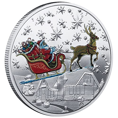 Bemvp Weihnachts -sammlungsmünzen Santa Claus Rentier Souvenir Münz Xmas Thema Gedenkmünze Für Weihnachtslieder Stuffers Stuffers Stuffers Bemvp Weihnachts -sammlungsmünzen Santa Claus Rentier Souvenir Münz Xmas Thema Gedenkmünze Für Weihnachtslieder Stuffers Stuffers Stuffers von Bemvp
