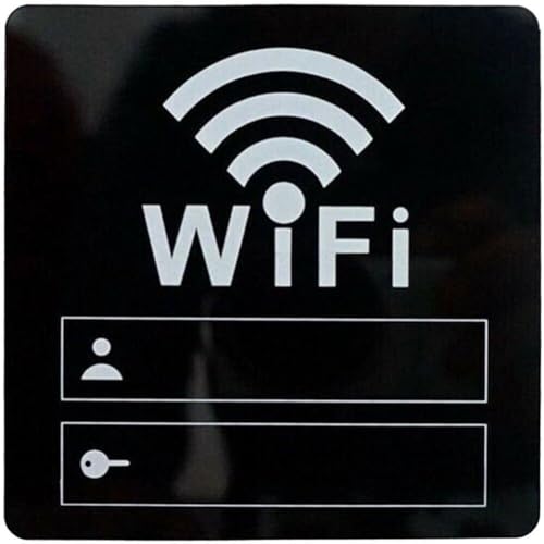 Bemvp WiFi-Schild, WiFi-Passwort-Schild Für Zuhause, Unternehmen, Acryl, Wandbehang, WiFi-Schild, Gästezimmer-Dekoration, Wanddekoration, Hängeschild von Bemvp