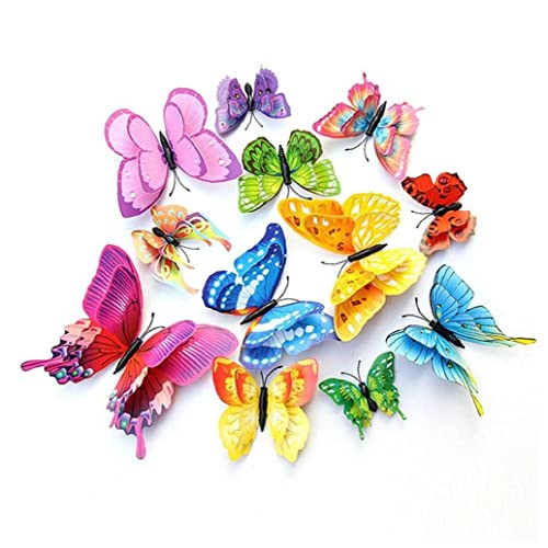 Schmetterlinge Kühlschrankmagnete Aufkleber Multicolor Doppelschicht 3d Aufkleber Für Wohnkultur 12 Stücke Schmetterlinge Kühlschrankmagnete Aufkleber Multicolor Doppelschicht 3d Aufkleber Für Wohnkultur 12 Stücke von Bemvp