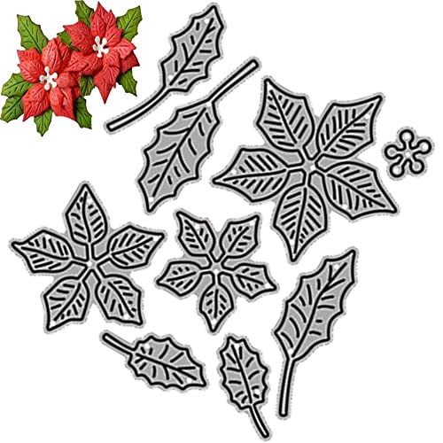 Weihnachten Thema Schneiden Metall Poinsettia Stanzen Diy Prägen Schablone Schablone Werkzeug Für Karte Scrapbook von Bemvp