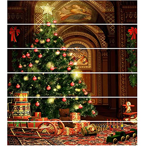 Weihnachtstreppe Aufkleber 6pcs/set 3d Weihnachtsbaumkamin Treppe Risers Abziehbilder Abziehen & Stick Treppe Weihnachts -wandgemälde von Bemvp