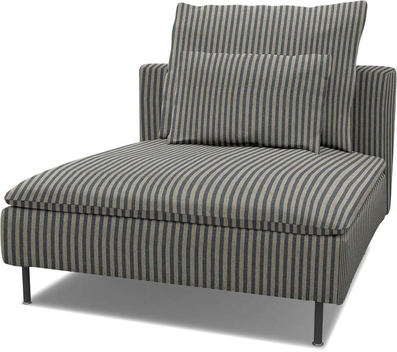 Ersatzbezug für Sitzkissen des 1er-Elementes Söderhamn, Dark Blue / Natural, Leinen - Bemz Ersatzbezug für Sitzkissen des 1er-Elementes Söderhamn, Dark Blue / Natural, Leinen - Bemz von Bemz