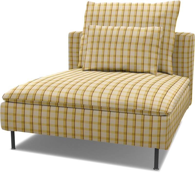 Ersatzbezug für Sitzkissen des 1er-Elementes Söderhamn, Picnic Check Sun Yellow, Leinen - Bemz Ersatzbezug für Sitzkissen des 1er-Elementes Söderhamn, Picnic Check Sun Yellow, Leinen - Bemz von Bemz