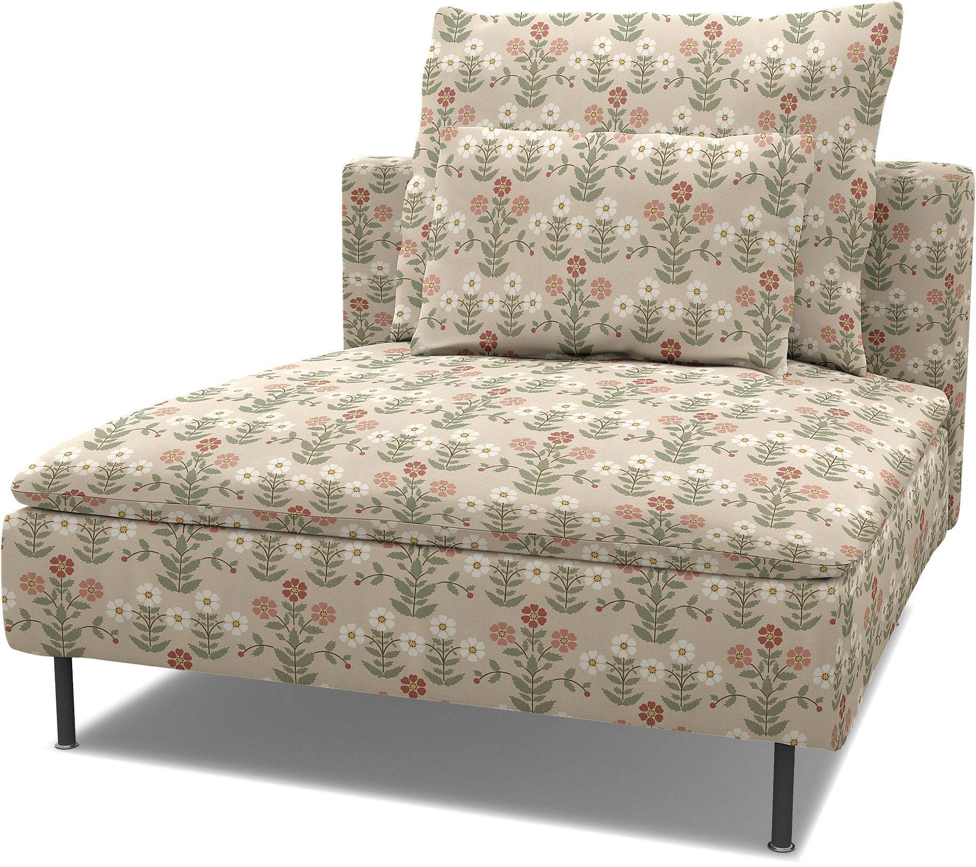 Ersatzbezug für Sitzkissen des 1er-Elementes Söderhamn, Pink Sippor, BEMZ x BORÅSTAPETER COLLECTION - Bemz Ersatzbezug für Sitzkissen des 1er-Elementes Söderhamn, Pink Sippor, BEMZ x BORÅSTAPETER COLLECTION - Bemz von Bemz