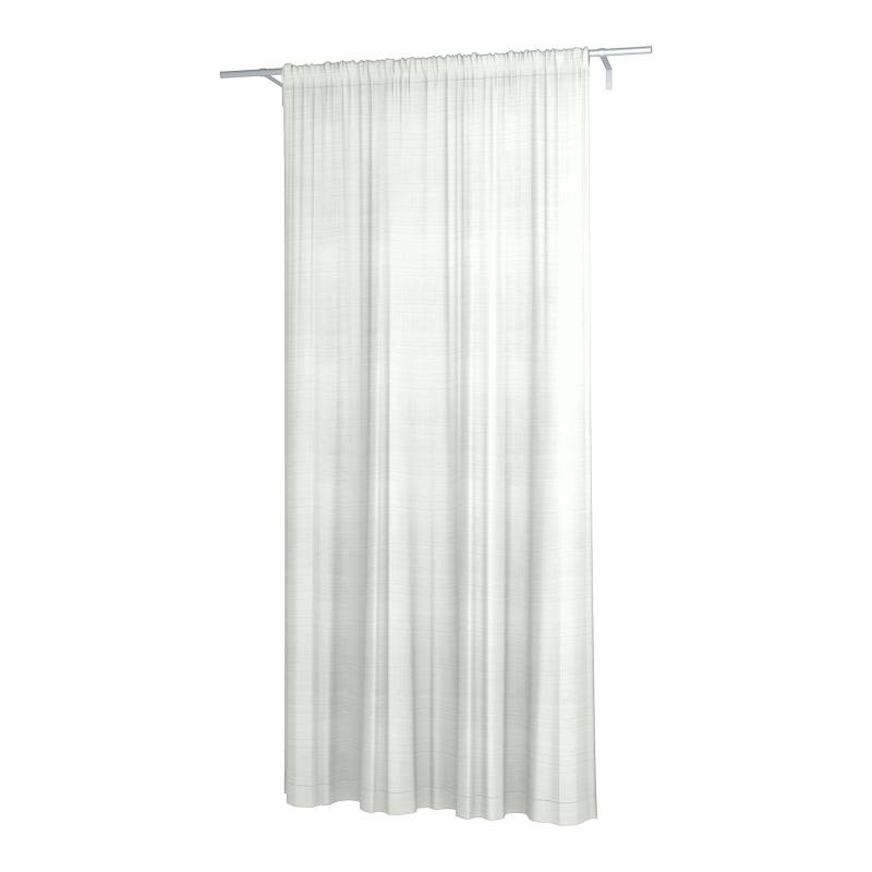 Gardine, doppelte Breite mit Tunnel/Creaseband und Futter, angepasst, Optic White, Leinen - Bemz von Bemz