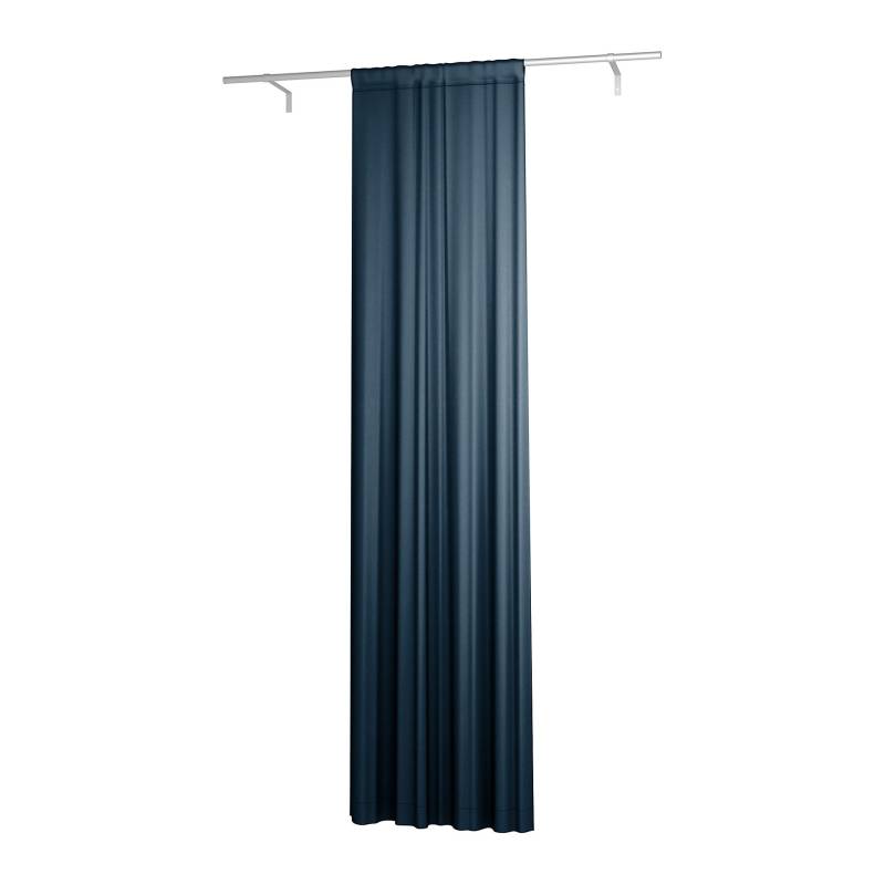 Gardine, einfach Breite mit Tunnel/Creaseband, 300 cm, Midnight, Samt - Bemz von Bemz