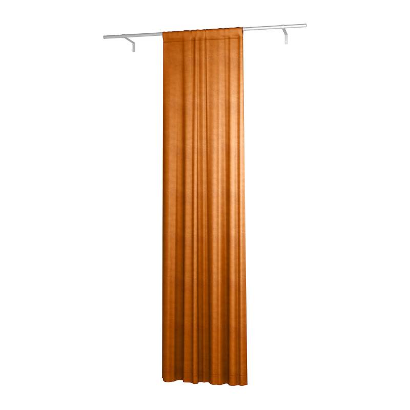 Gardine, einfach Breite mit Tunnel/Creaseband und Futter, angepasst, Cognac, Samt - Bemz von Bemz