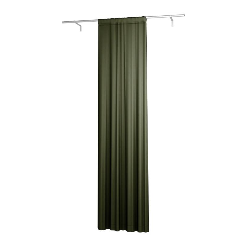 Gardine, einfach Breite mit Tunnel/Creaseband und Futter, angepasst, Moss, Samt - Bemz von Bemz