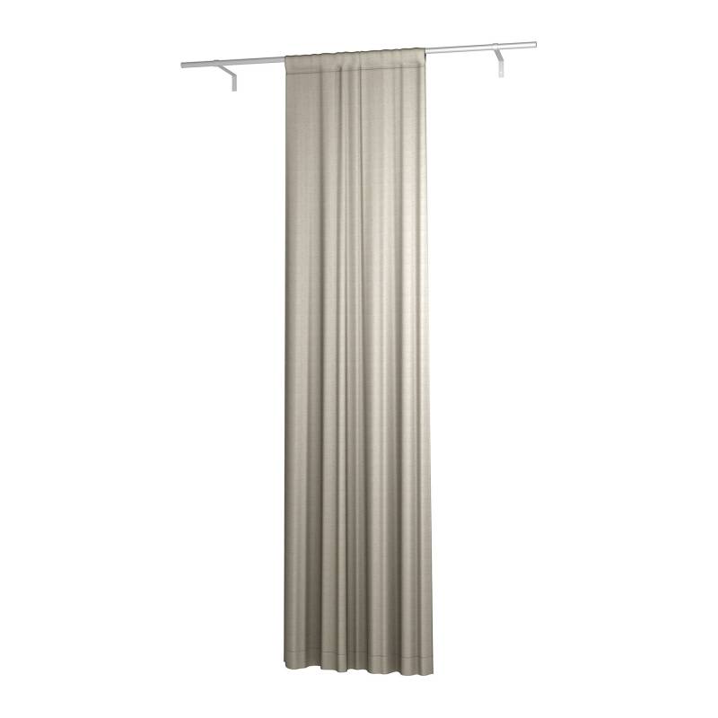 Gardine, einfach Breite mit Tunnel/Creaseband und Futter, angepasst, Natural, Leinen - Bemz von Bemz