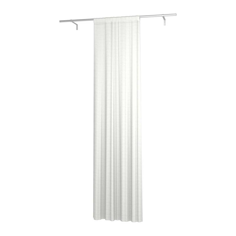 Gardine, einfach Breite mit Tunnel/Creaseband und Futter, angepasst, Optic White, Leinen - Bemz von Bemz