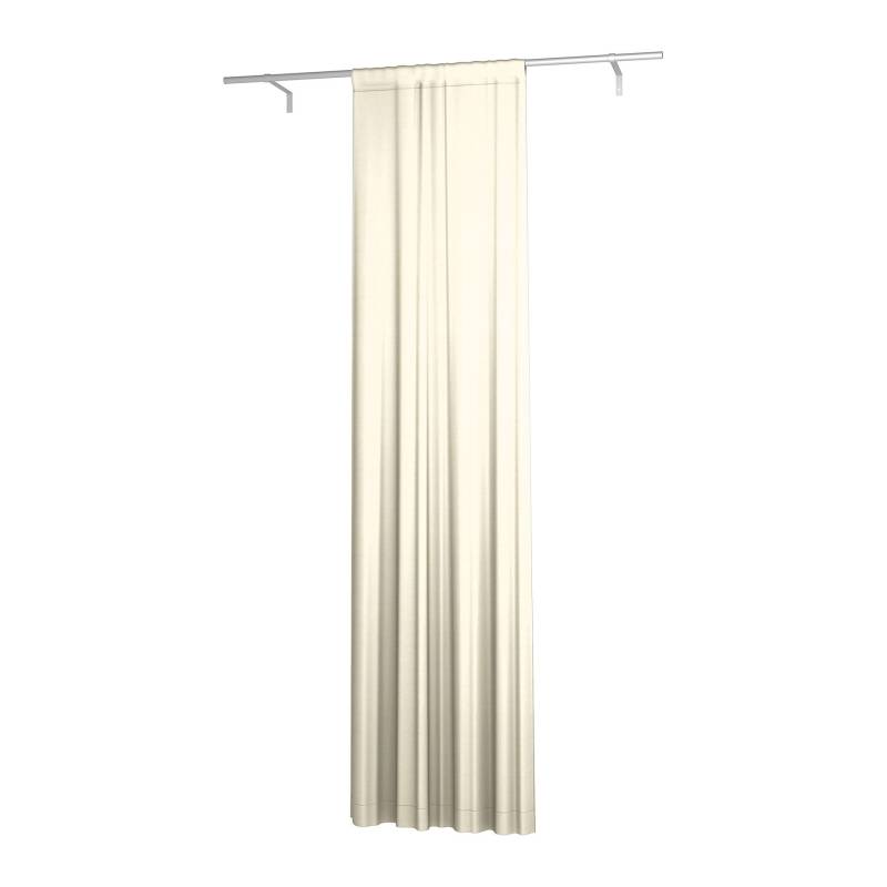Gardine, einfach Breite mit Tunnel/Creaseband und Futter, angepasst, White, Leinen - Bemz von Bemz
