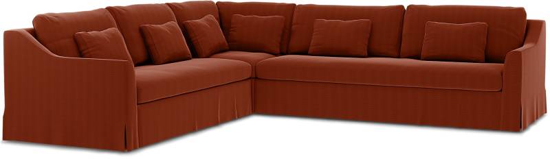 IKEA - BEZUG FÜR ECKSOFA FÄRLÖV (2+3), Burnt Sienna, Samt - Bemz von Bemz