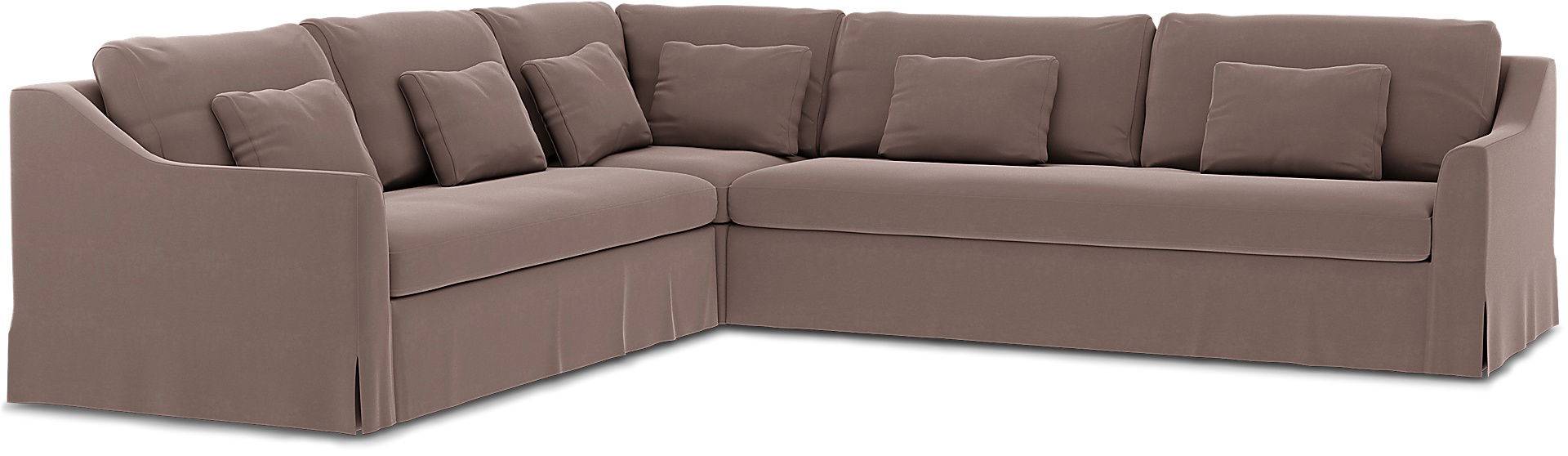 IKEA - BEZUG FÜR ECKSOFA FÄRLÖV (2+3), Lavender, Samt - Bemz von Bemz