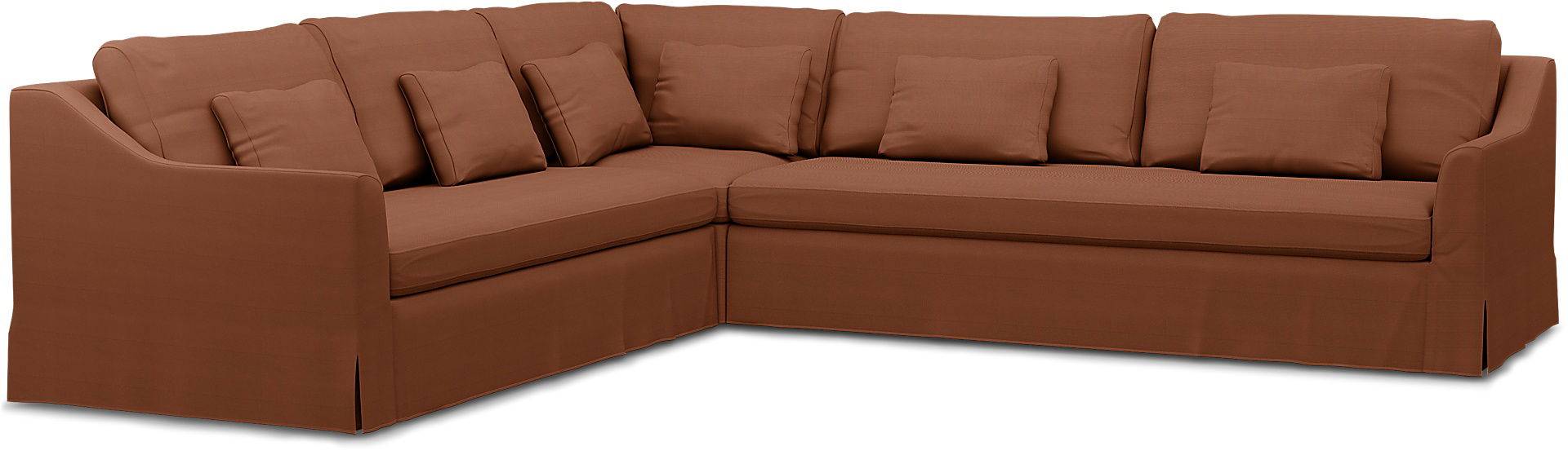 IKEA - BEZUG FÜR ECKSOFA FÄRLÖV (2+3), Rustic Rouge, Cord - Bemz von Bemz