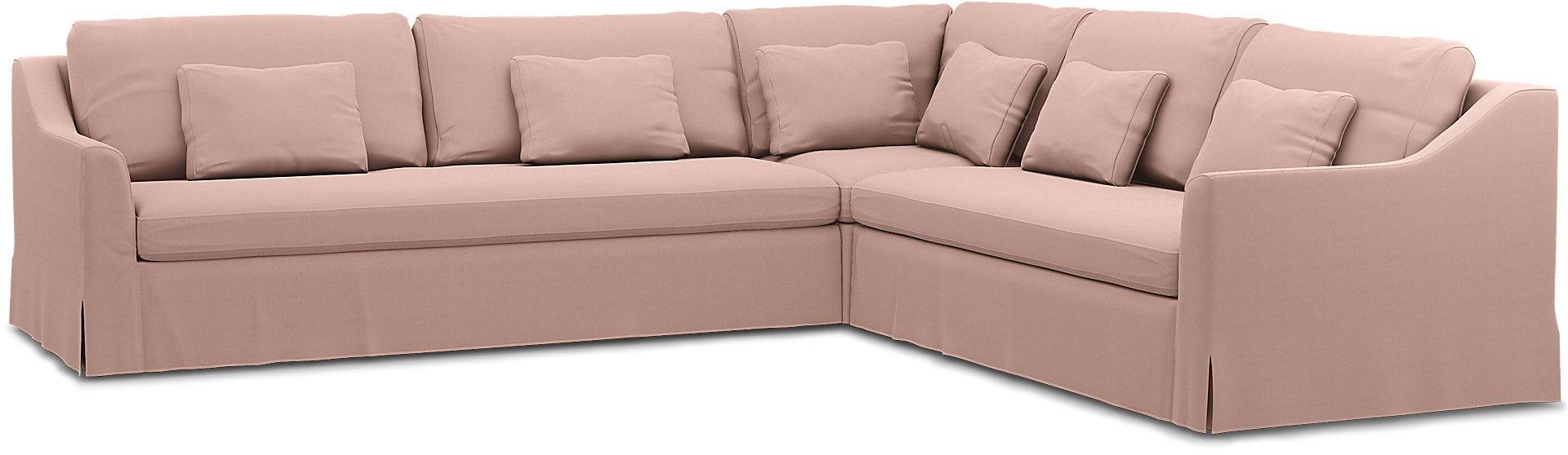IKEA - BEZUG FÜR ECKSOFA FÄRLÖV (3+2), Blush, Leinen - Bemz von Bemz