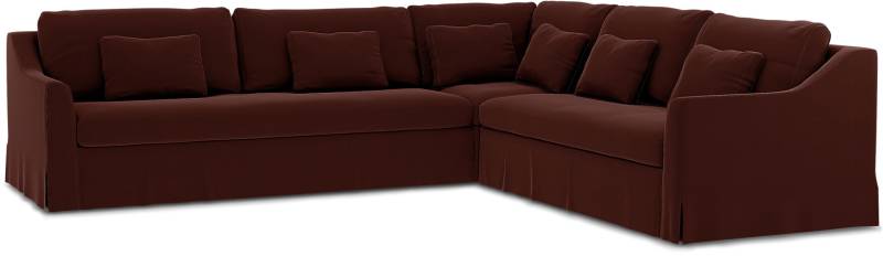 IKEA - BEZUG FÜR ECKSOFA FÄRLÖV (3+2), Ground Coffee, Samt - Bemz von Bemz