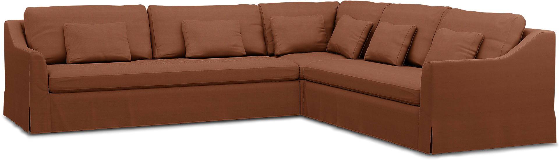 IKEA - BEZUG FÜR ECKSOFA FÄRLÖV (3+2), Rustic Rouge, Cord - Bemz von Bemz
