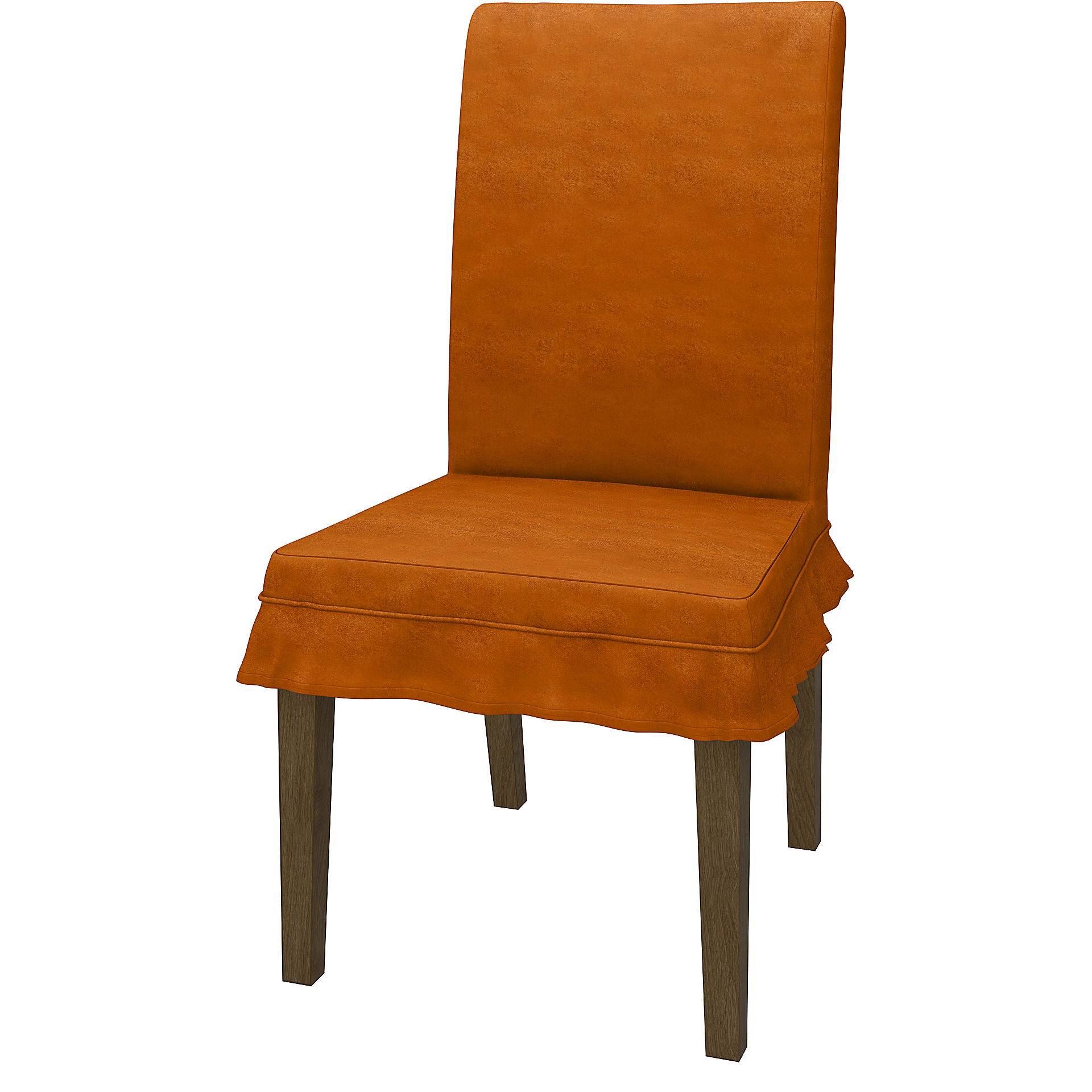IKEA - BEZUG FÜR STUHL HENRIKSDAL KURZ UND RÜSCHEN (STANDARDMODELL), Cognac, Samt - Bemz von Bemz
