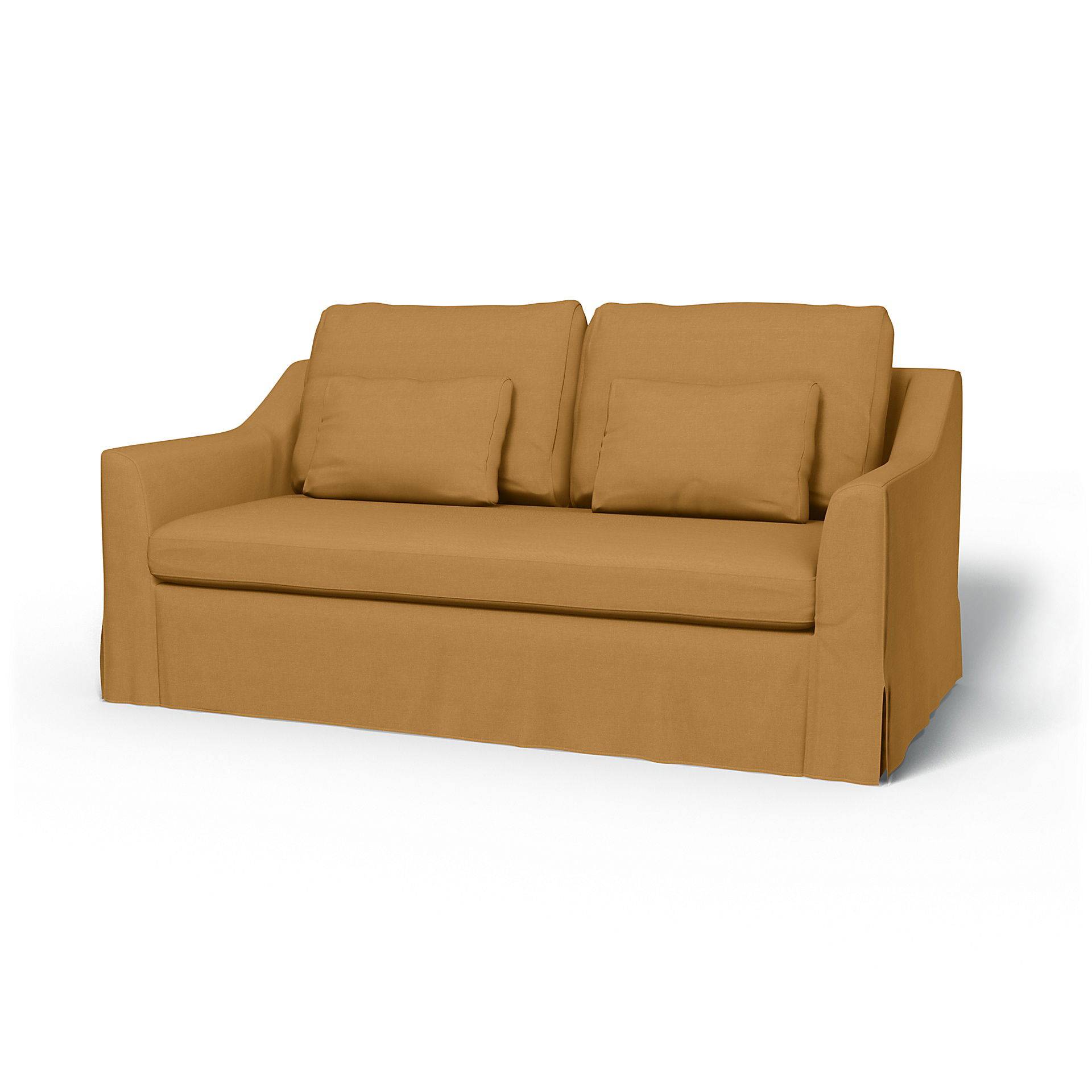 IKEA - Bezug für 2er-Sofa Färlöv, Mustard, Leinen - Bemz von Bemz