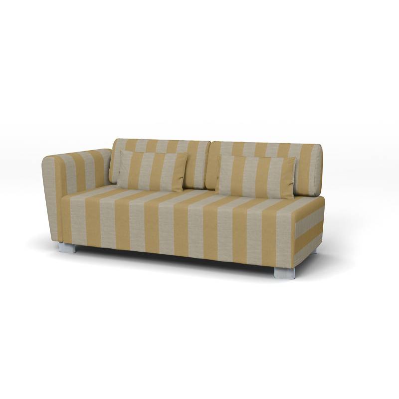 IKEA - Bezug für 2er-Sofa Mysinge mit Armlehnen, Sun Yellow, Leinen - Bemz von Bemz