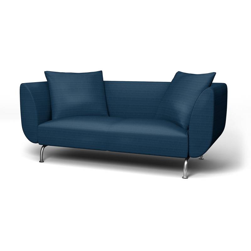 IKEA - Bezug für 2er-Sofa Strömstad, Denim Blue, Samt - Bemz von Bemz