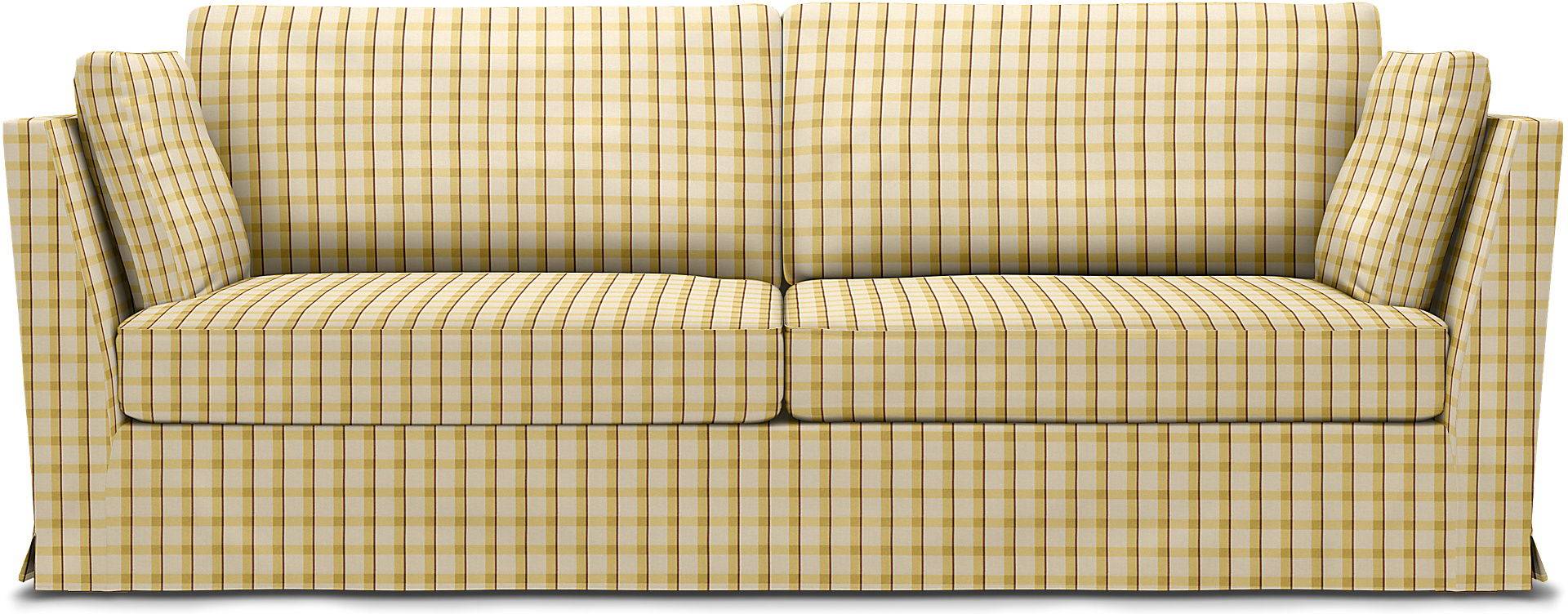 IKEA - Bezug für 3,5er-Sofa Stockholm, Picnic Check Sun Yellow, Leinen - Bemz von Bemz